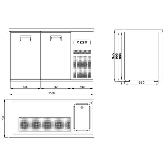 Combisteel Biertheke 2 Türen 1R, Bild 3