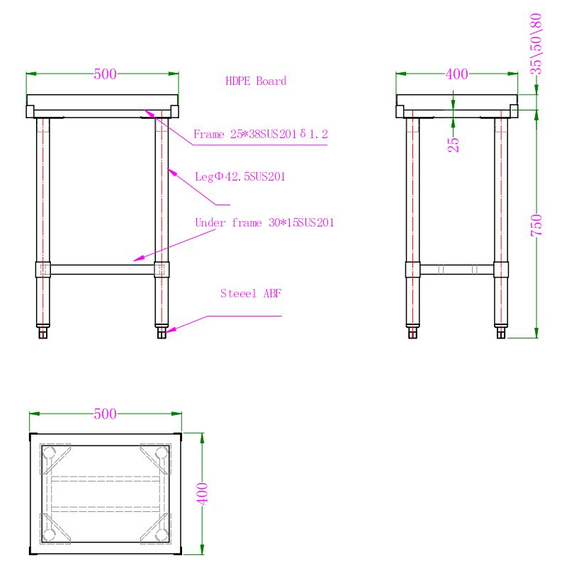 Combisteel Hackblock Aus Polyethylen 50mm Dicke, Bild 2