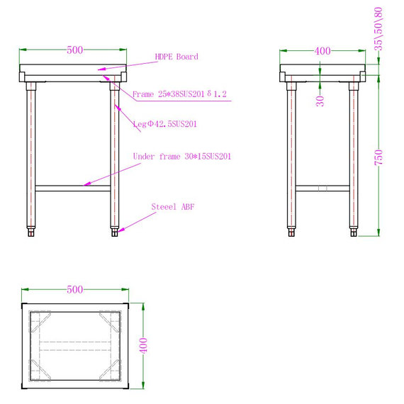 Combisteel Hackblock Aus Polyethylen 80mm Dicke, Bild 2