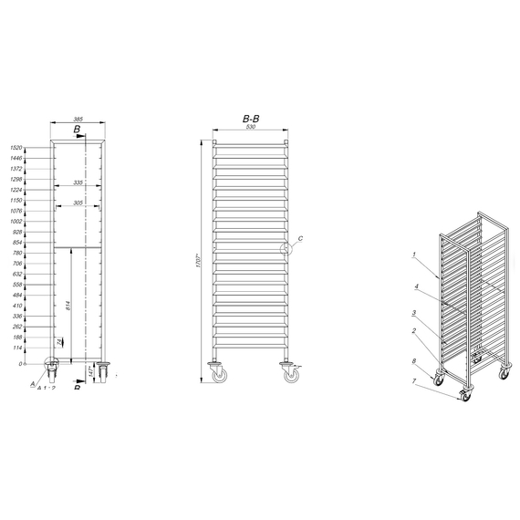 Combisteel Abräumwagen 1/1Gn 20X, Bild 2