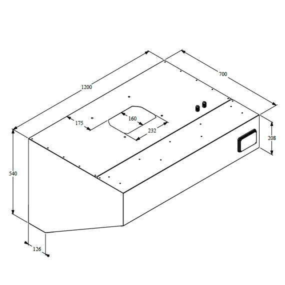 Combisteel 700 Wandhauben Komplett 1200, Bild 3