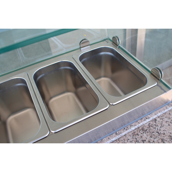 Combisteel Compact Line Pizzatisch mit Glas 3 Türen, Bild 5