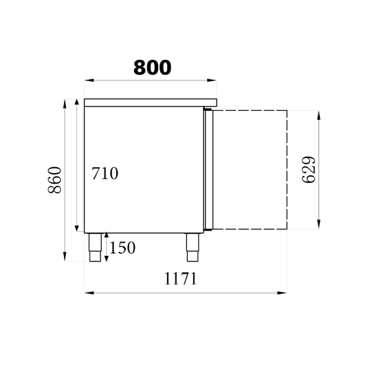 Combisteel Standard Line Bäckerei Kühltisch 2 Türen, Bild 2