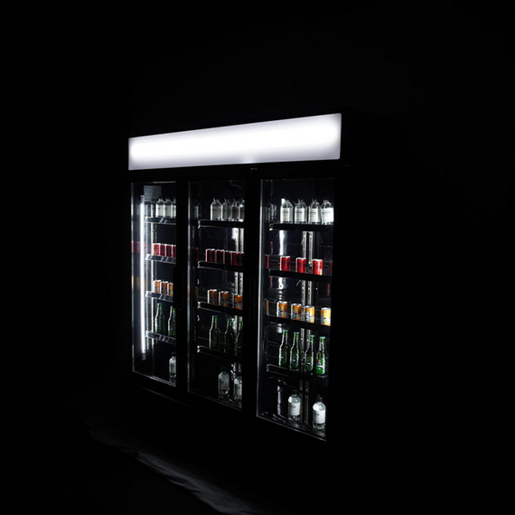 Combisteel Kühlschrank 3 Glastüren Schwarz Fcu-1200 Bl, Bild 10