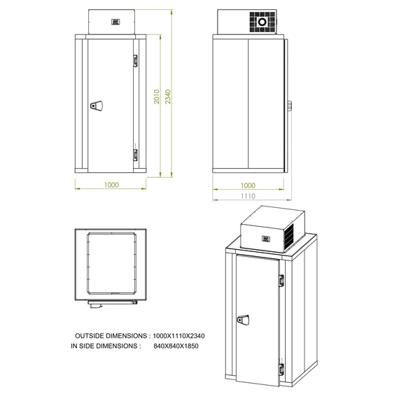 Combisteel Pro Line Mini Kühlzell Inkl. Kühlaggregate, Bild 3