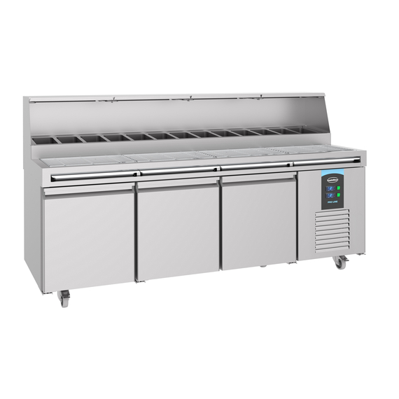 Combisteel Pizzatisch 3 Türen 13X 1/3Gn Behälter