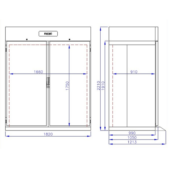 Combisteel Pro Line Roll-In Kühlschrank Edelstahl Mono Block 1400 Ltr, Bild 3