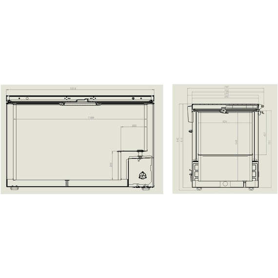 Combisteel Tiefkühltruhe Edelstahl Deckel 407 L, Bild 2