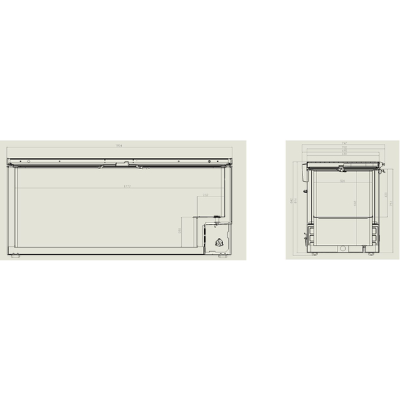 Combisteel Tiefkühltruhe Edelstahl Deckel 635 L, Bild 2