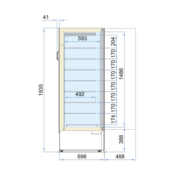 Combisteel Tiefkühlschrank Glastür Marin Statischer, Bild 2