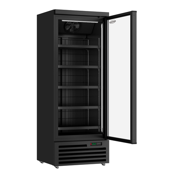 Combisteel Tiefkühlschrank 1 Glastür Schwarz Jde-600F Bl, Bild 2