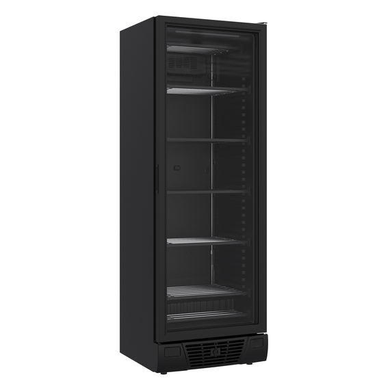 Combisteel Tiefkühlschrank 1 Glastür Schwarz 382L – Breite 640 – Art.-Nr.: 7464.0064