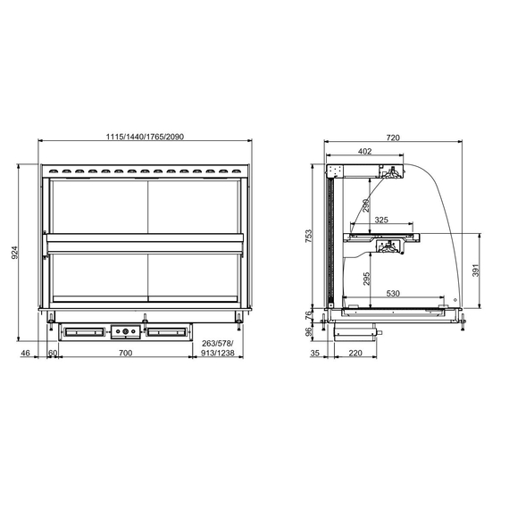 Combisteel Einbauwärmevitrine Keramik Rund - Schwarz 4/1, Bild 2