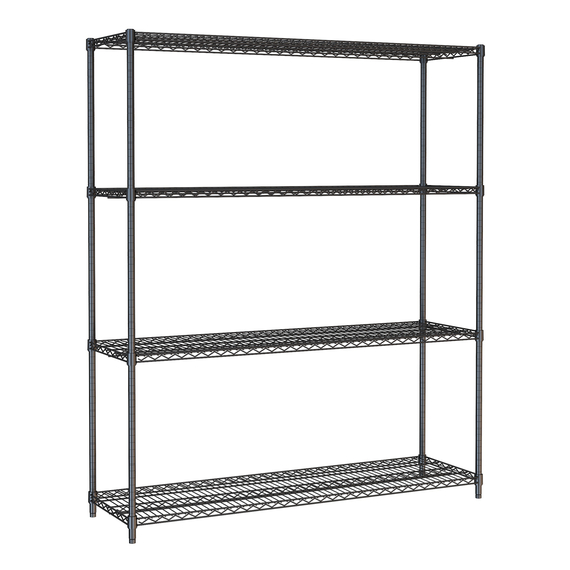 Combisteel Wandbretter 4 Levels 1500 Schwarz Selbstmontage