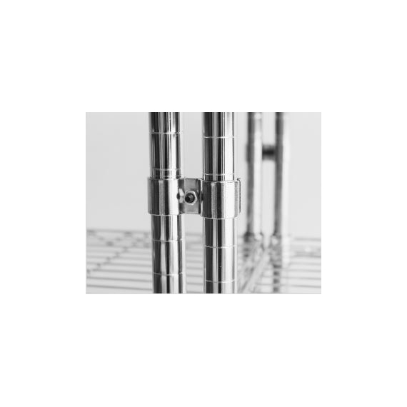 Combisteel Satz mit 2 Chrom Halterungen Zum Verbinden Der Regale für 7530.0005-0010-0015-0020, Bild 2