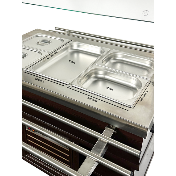 Combisteel Heißes Büffet Gn 3/1 – Breite 1200 – Art.-Nr.: 7078.0025, Bild 8