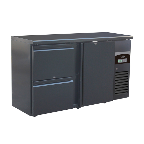 Combisteel Standard Line Barkühler Schwarz 1 Tür Und 2 Schubladen