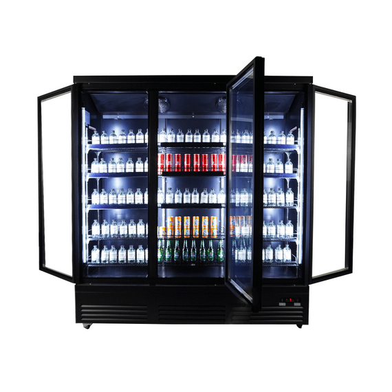 Combisteel Kühlschrank 3 Glastüren Schwarz Ceb-1600R Bl, Bild 10