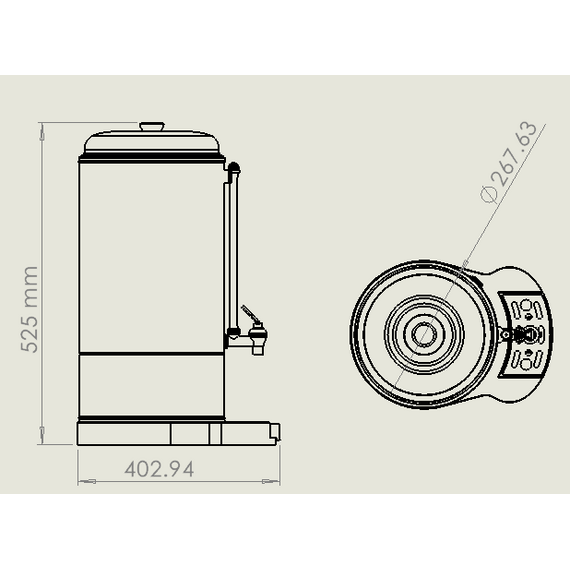 Combisteel Kaffee Perkolator Doppelwandig 6L - 40 Tassen, Bild 2