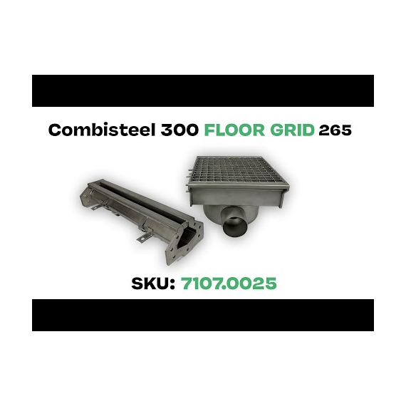 Combisteel Edelstahlabfluss 300X265 mit 2 Ausgängen für Schlitzrinne, Bild 5