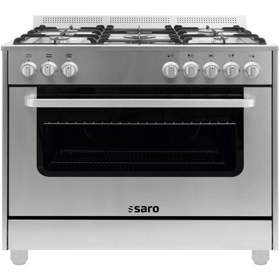 SARO Multifunktionsherd Gas/Elektro TS95C61LX, Farbe: Silber
