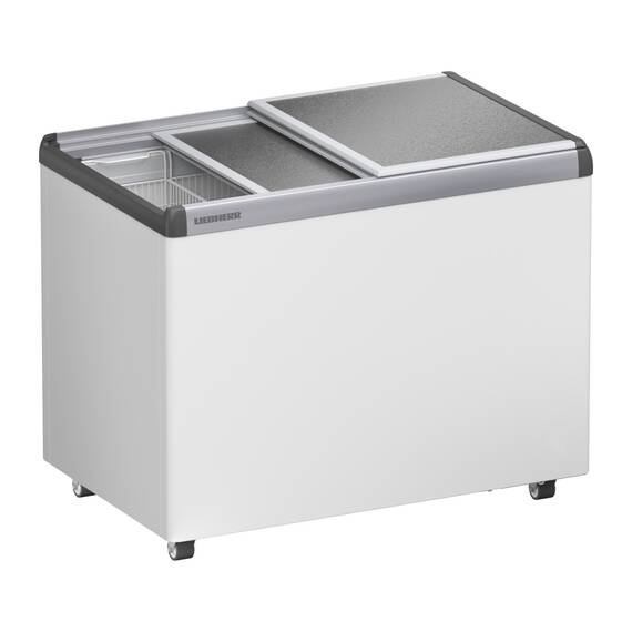 Liebherr EFE 3000 Eiscreme-Gefriertruhe mit Aluminium-Schiebedeckel und Lenkrollen, Ausführung: EFE 3000