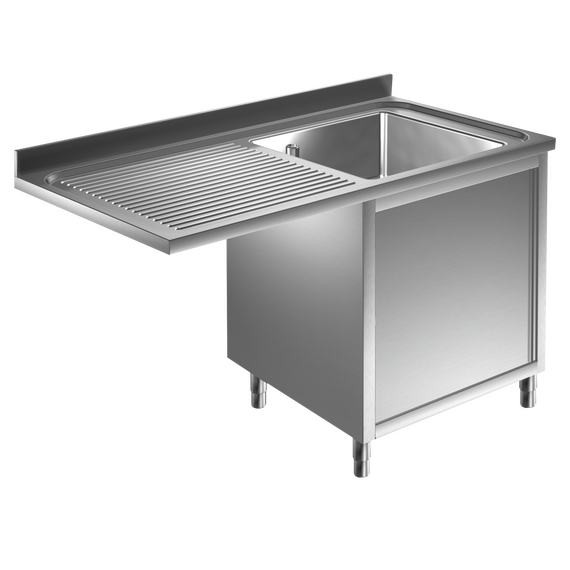 Prismafood Spülmaschinen Spülschrank 1,4m-1 Becken  rechts L50xB40xT25cm STD