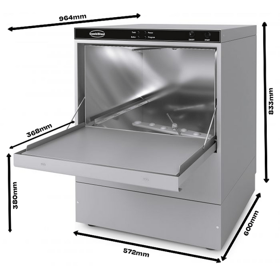 Combisteel Entry Line Geschirrspülmaschine Frontbedienung Ent 500-230 Dp Dde   mit Abwasserpumpe Und Spülmitteldosierer, Bild 2