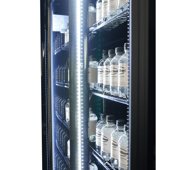 Combisteel Kühlschrank 3 Glastüren Schwarz Irm-1180R Bl, Bild 7