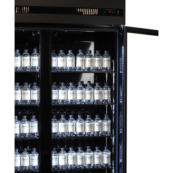 Combisteel Kühlschrank 3 Glastüren Schwarz Irm-1180R Bl, Bild 6