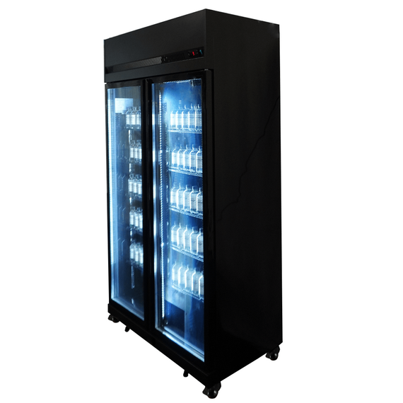 Combisteel Kühlschrank 2 Glastüren Schwarz Irm-770 Bl, Bild 7