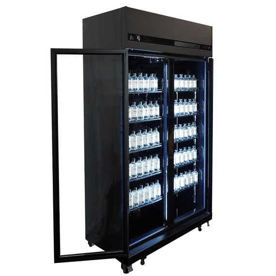 Combisteel Kühlschrank 2 Glastüren Schwarz Irm-770 Bl, Bild 9