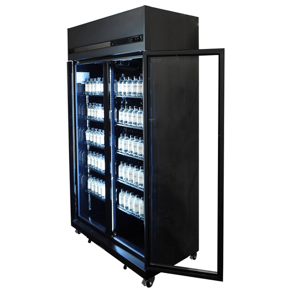 Combisteel Kühlschrank 2 Glastüren Schwarz Irm-770 Bl, Bild 10