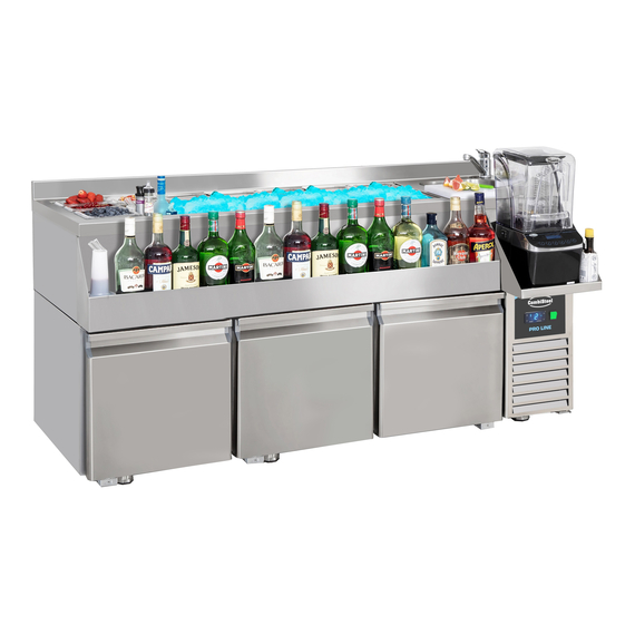 Combisteel Kühltisch 3 Türen mit Cocktail-Bar-Station