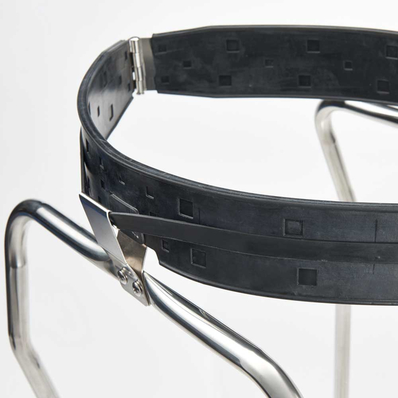 Rollbarer Müllsackständer mit Fußbedienung, Edelstahl, Bild 2