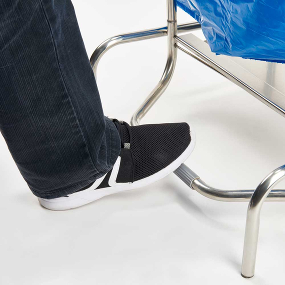 Rollbarer Müllsackständer mit Fußbedienung, Edelstahl, Bild 6