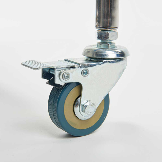 Rollbarer Müllsackständer mit Fußbedienung, Edelstahl, Bild 3