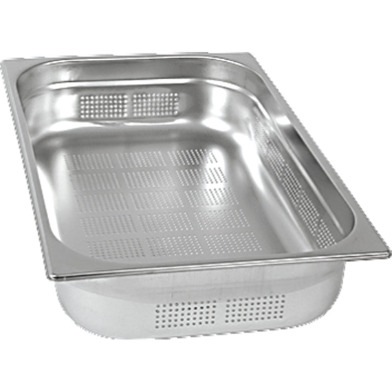 Stalgast Edelstahl Gastronormbehälter Serie Basic, GN 1/1 (100 mm), perforiert