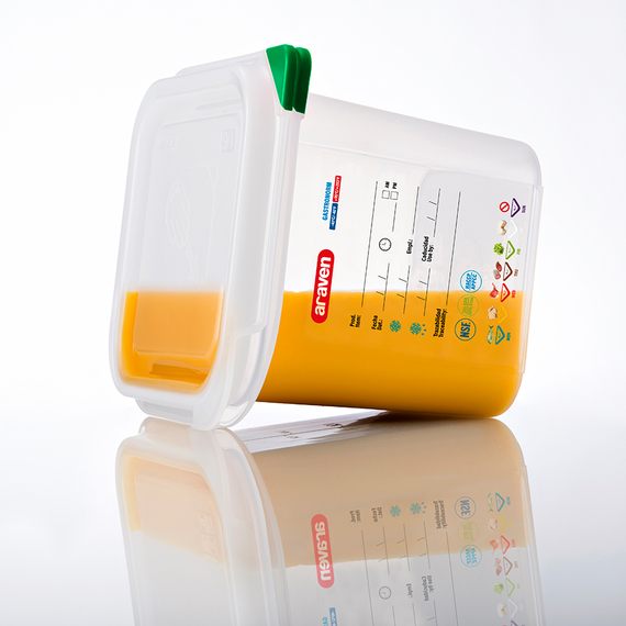 ARAVEN Gastronormbehälter mit Deckel, Polypropylen, GN 1/2 (200mm), Bild 6