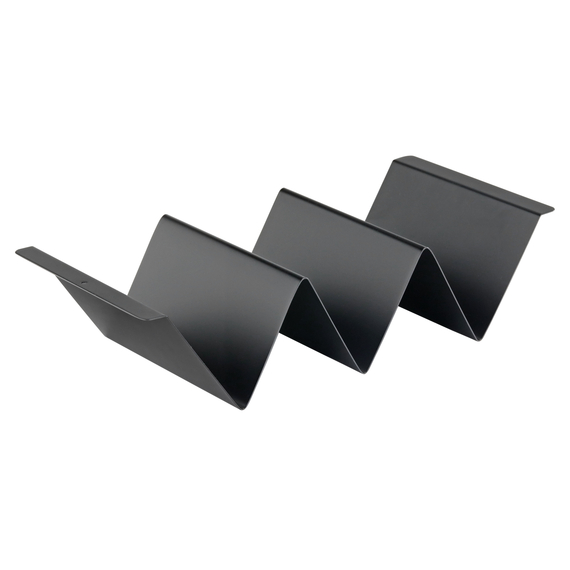 Snackwelle mit Griff, drei Fächer, schwarz