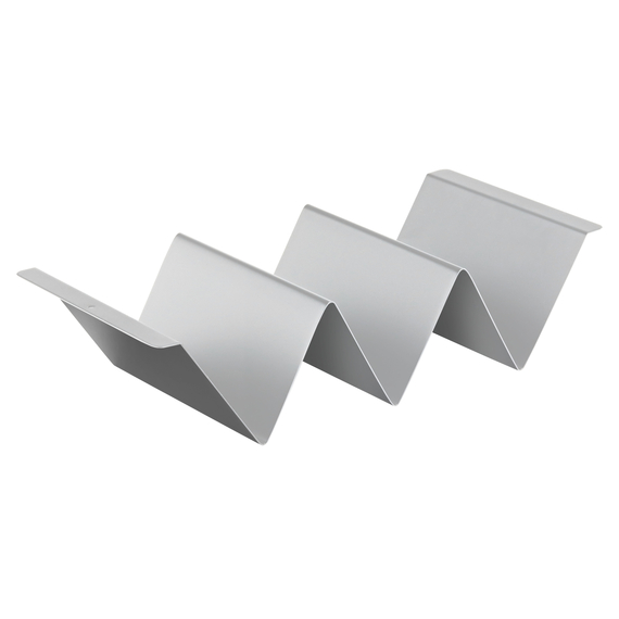 Snackwelle mit Griff, drei Fächer, Edelstahl