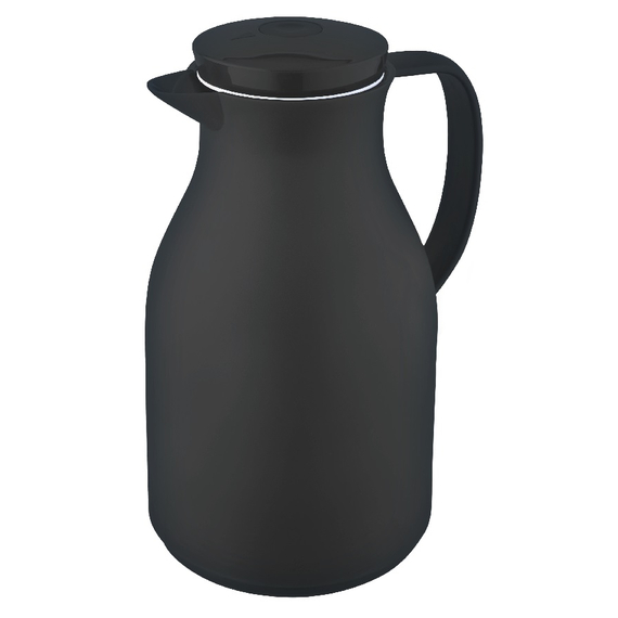 Isolierkanne mit Drehverschluss, schwarz, 1,5 Liter