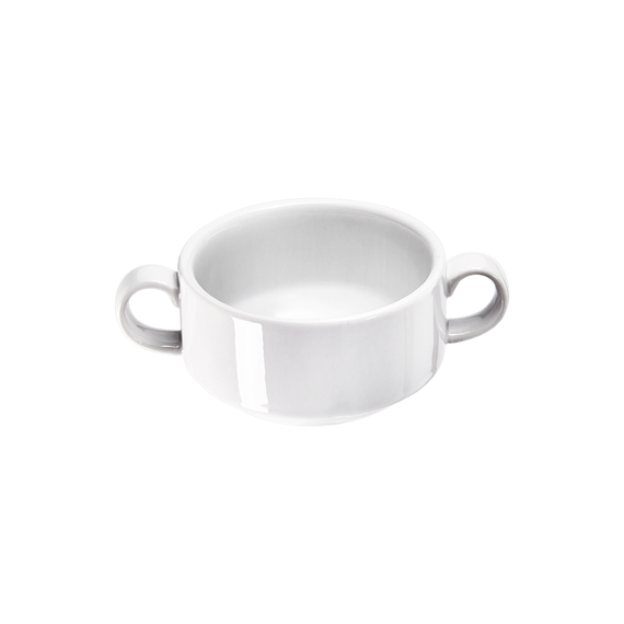 Suppen-Obertasse, klein, reinweißes Hotelporzellan, Serie Isabell, Stalgast, 270 ml