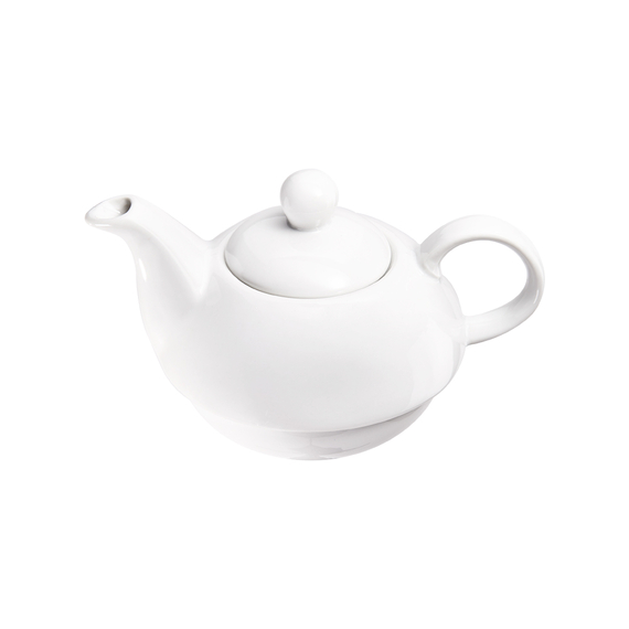 Stalgast, Tea for one-Set, 3-tlg.; Teekanne mit Tasse und Untertasse, reinweißes Hotelporzellan, Serie Isabell, 350 ml, Bild 4