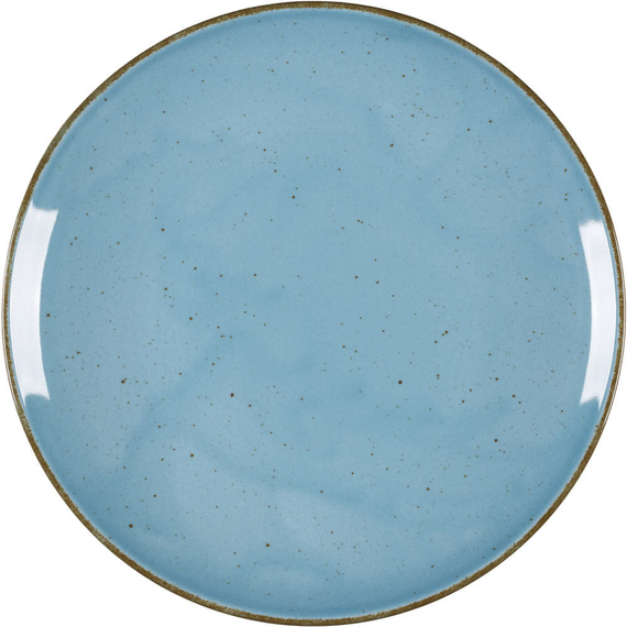 Teller flach, Serie Hotel, türkis, braun gesprenkelt, Ø 280 mm, 12 Stück