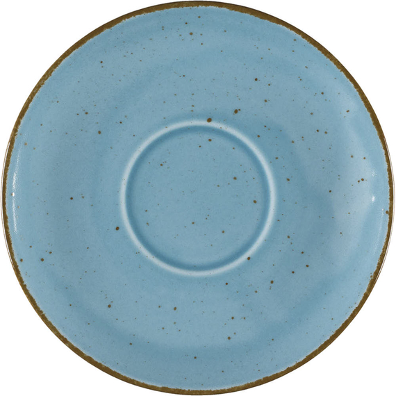 Untertasse, Serie Aida, türkis, braun gesprenkelt, Ø 160 mm, 12 Stück