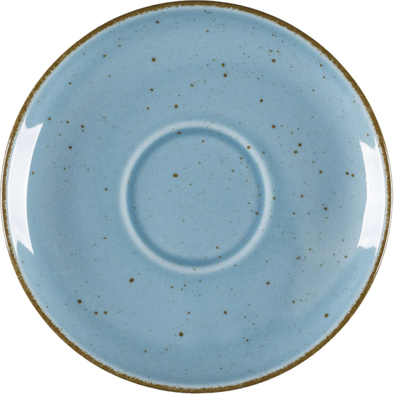 Untertasse, Serie Aida, türkis, braun gesprenkelt, Ø 145 mm, 12 Stück