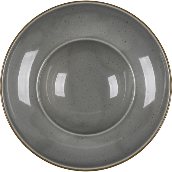 Pastateller, Serie Kaszub, grau, braun gesprenkelt, Ø 260 mm, 6 Stück, Bild 2