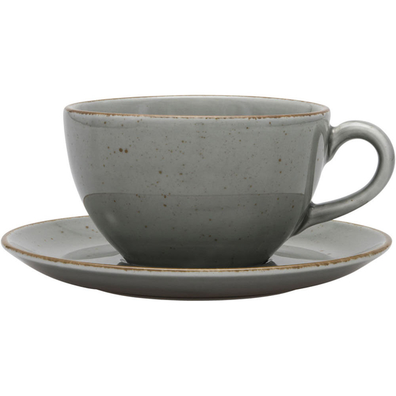 Obertasse, Serie Aida, grau, braun gesprenkelt, 280 ml, 12 Stück, Bild 2