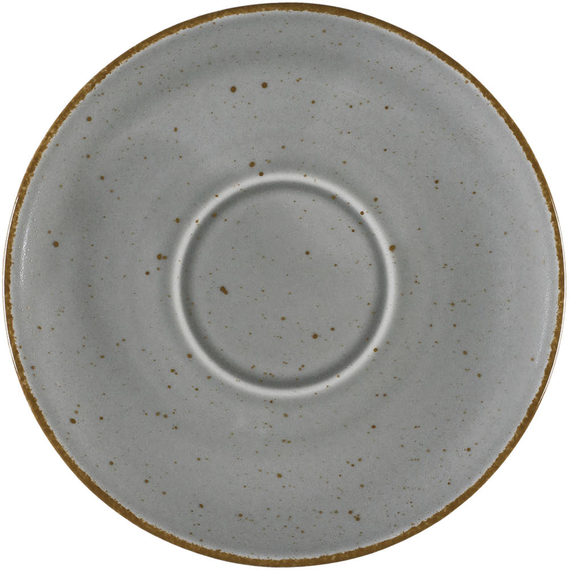 Untertasse, Serie Aida, grau, braun gesprenkelt, Ø 160 mm, 12 Stück